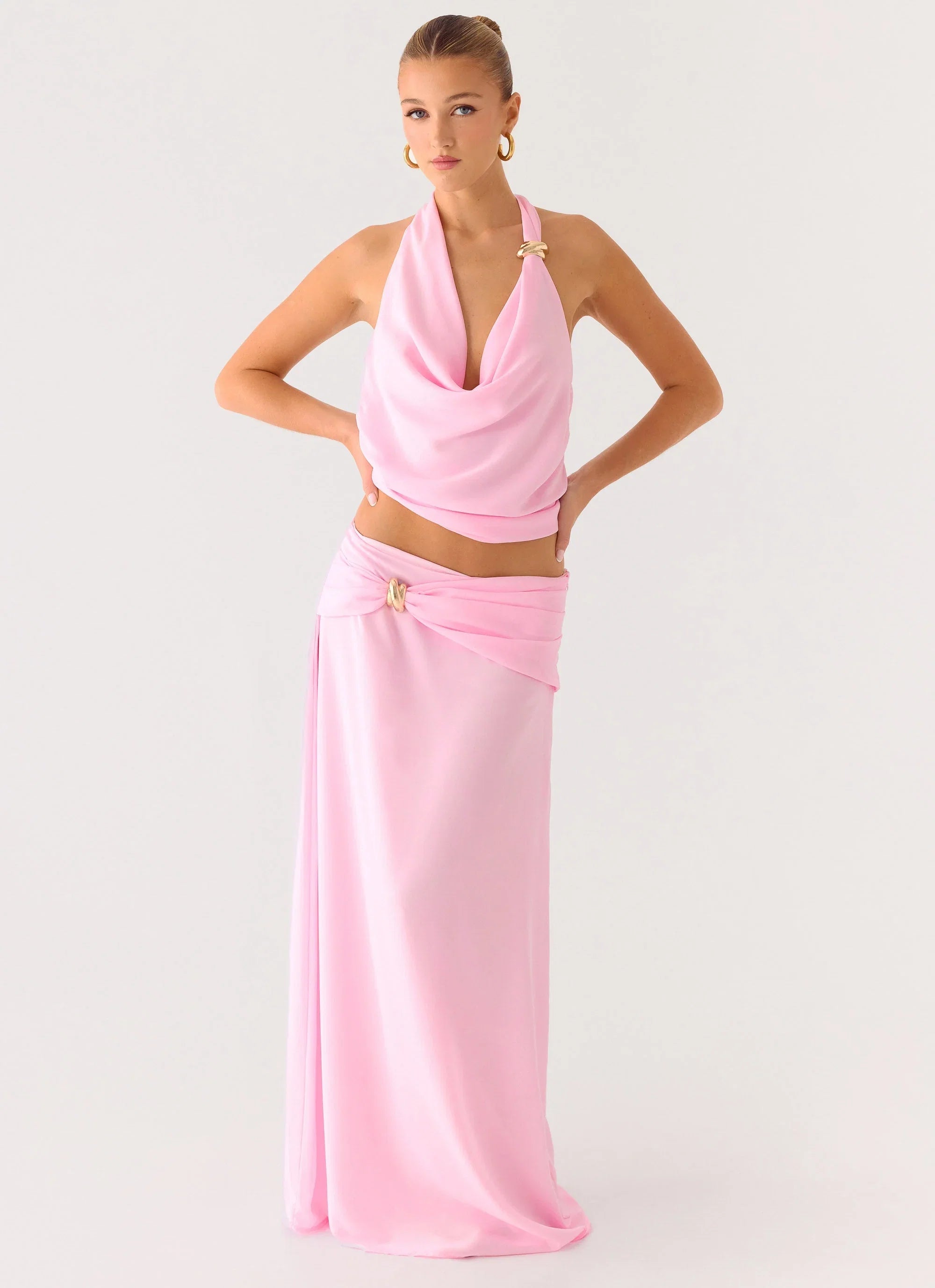 Anuhea Cowl Top Pink