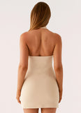 Chichi Mini Dress Light Beige
