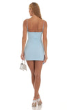 Twist Cutout Dress in Blue