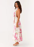 Jensen Midi Dress Ivory Floral Print