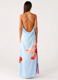Chloe Maxi Dress Turquoise Bloom
