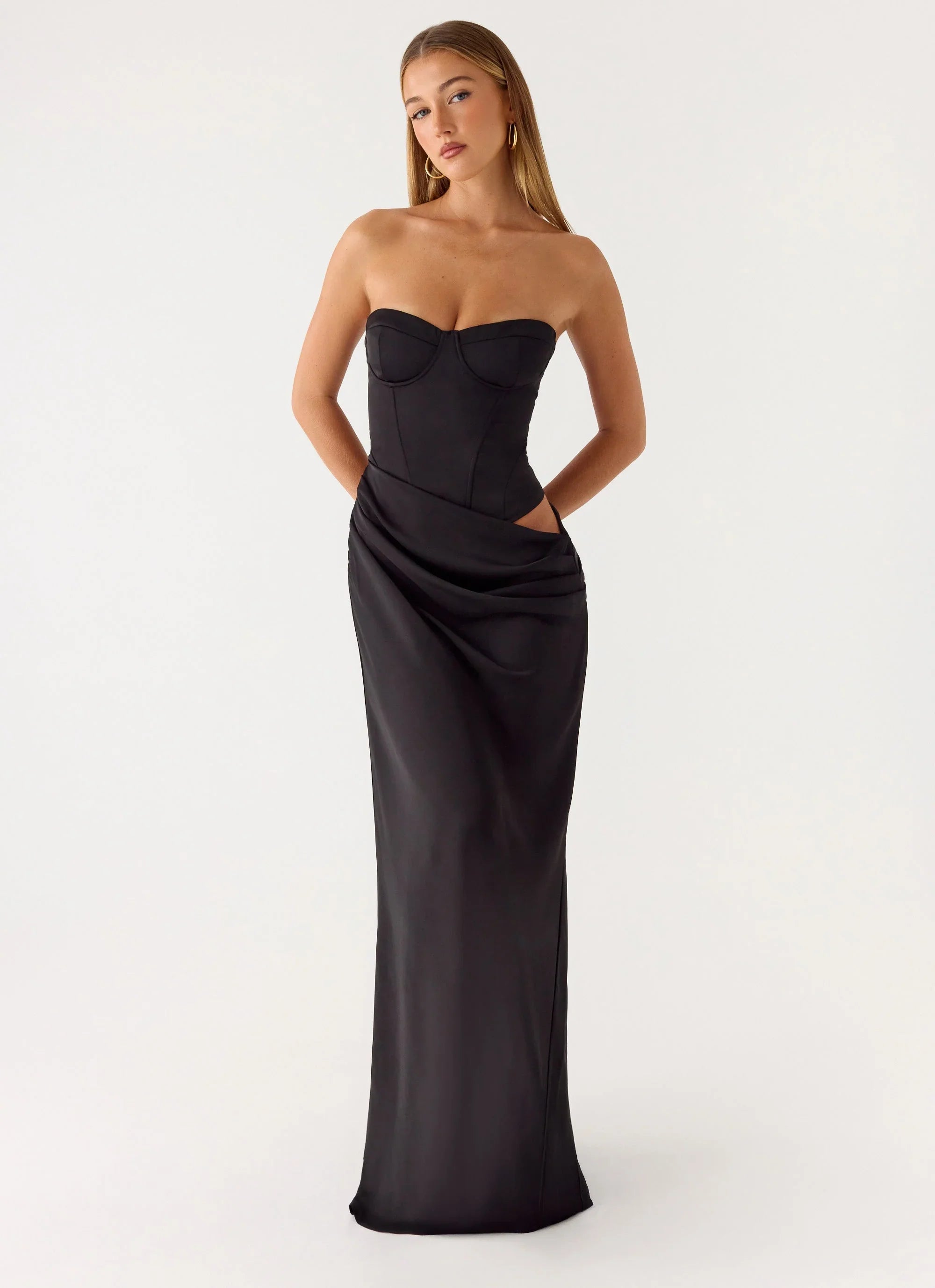 Emory Corset Maxi Dress Black