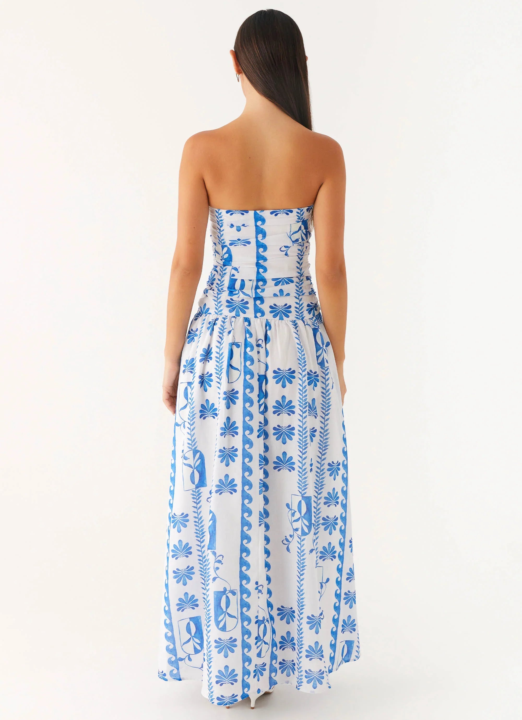 Carmel Maxi Dress Floral Wave