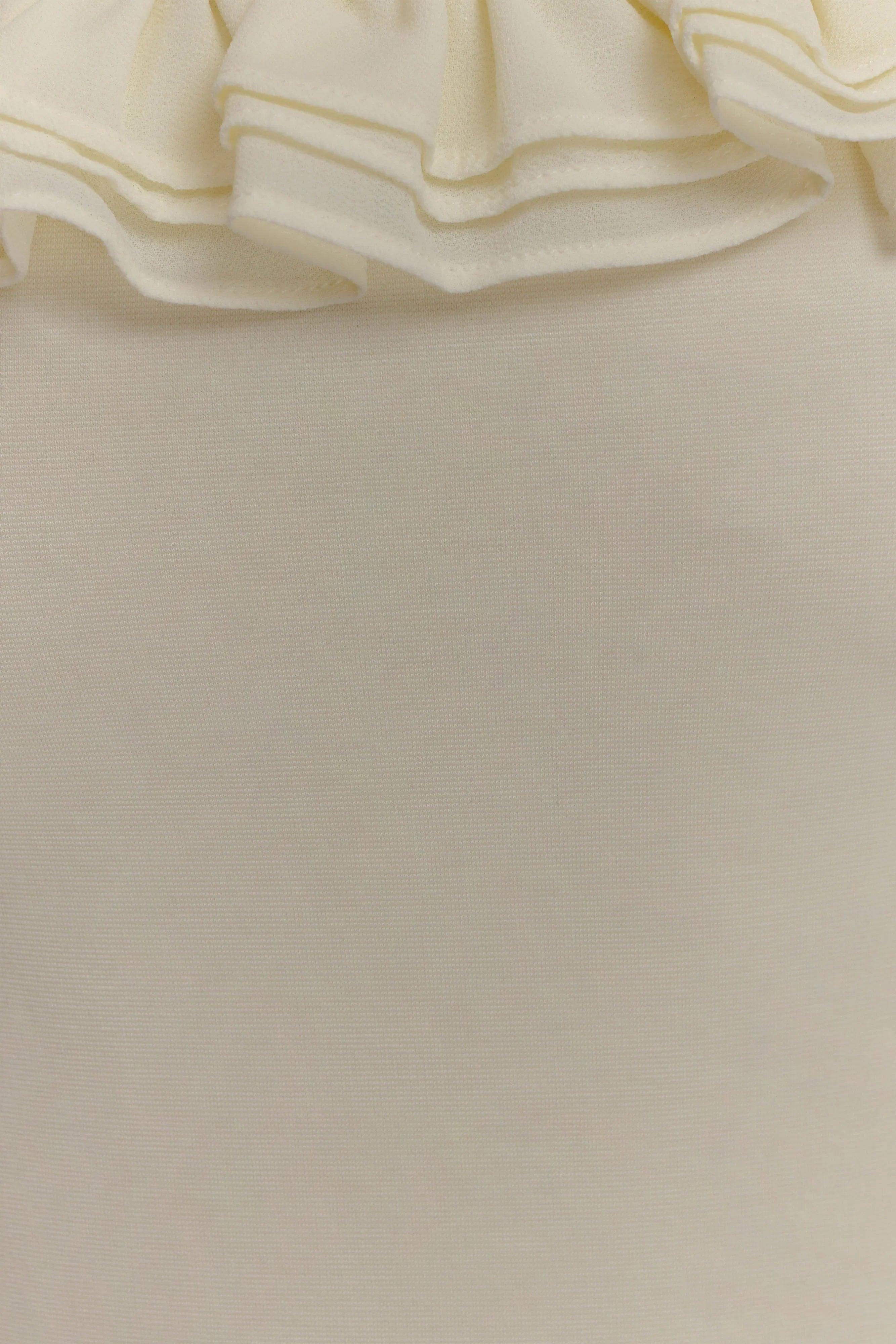 Nova Ruffle Off Shoulder Maxi Dress Ivory