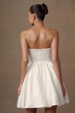 Hollie Structured Corset Mini Dress White