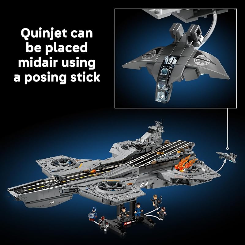 LEGO Marvel SHIELD Helicarrier Collectible Building Set for Adults Ages 18 Marvel Bedroom or Home Office Decor Includes 6 Minifigures Gift for Men Women 76354
