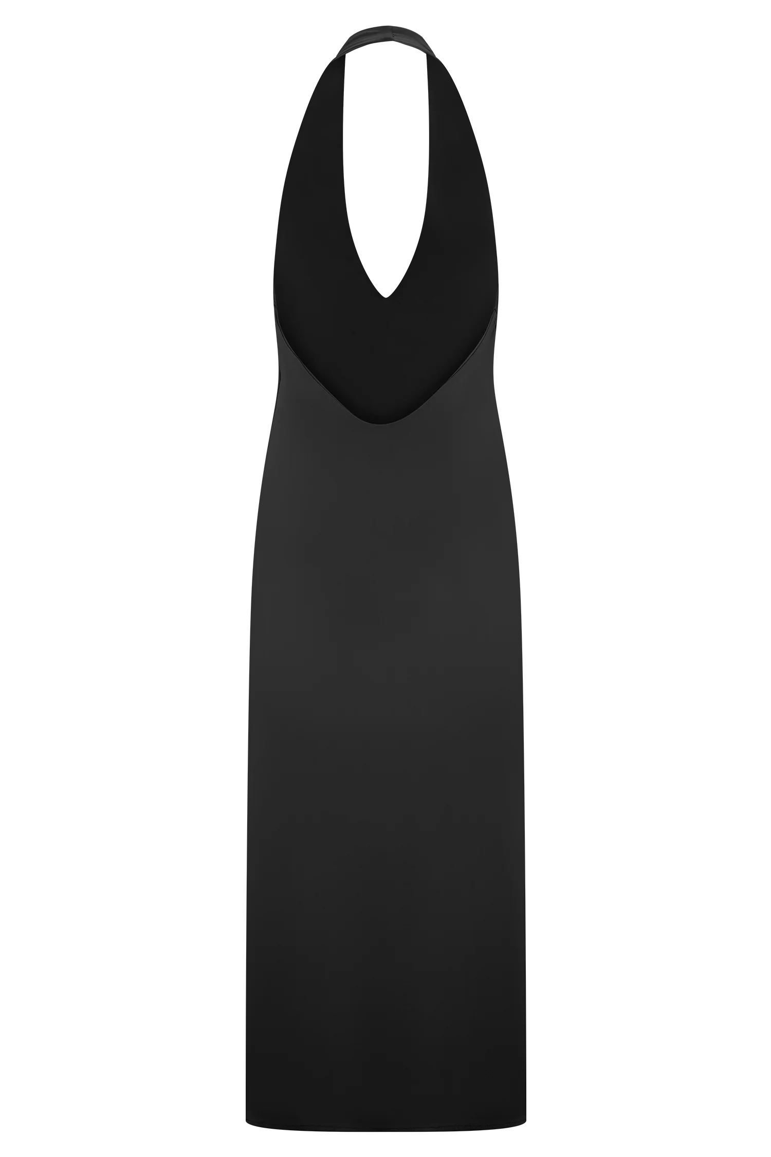 Genie Slinky Halter Midi Dress Black