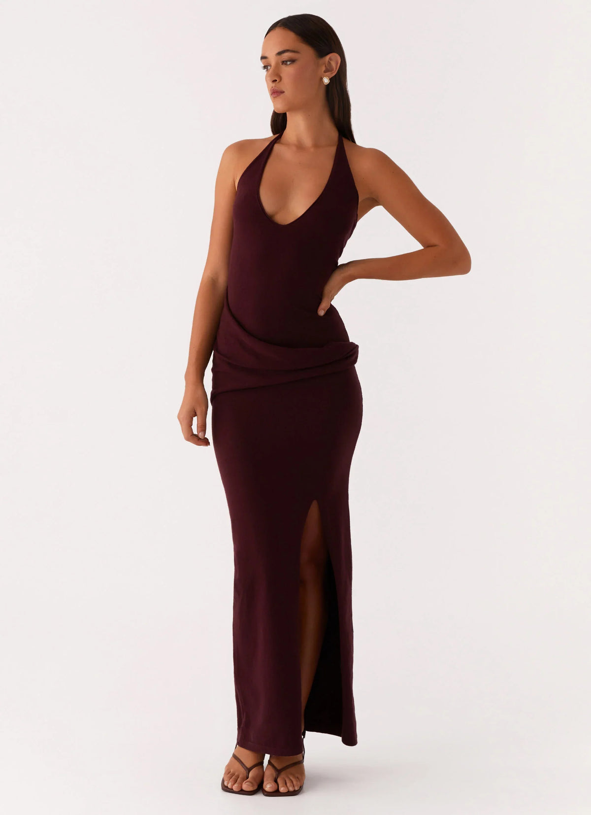 Lucky You Knit Maxi Dress Mulberry