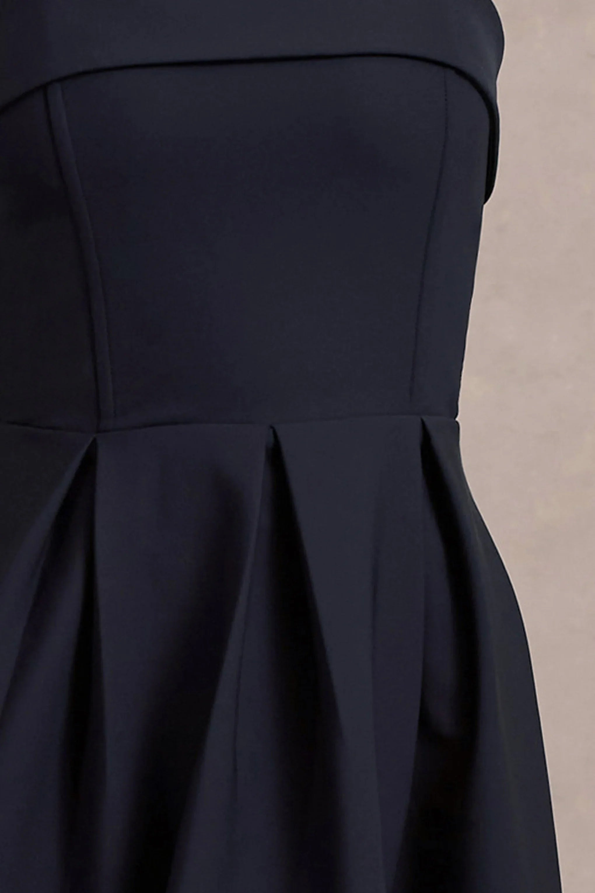 Annalise Navy Bandeau Skater Midi Dress