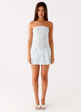 Panorama Mini Dress Blue Floral