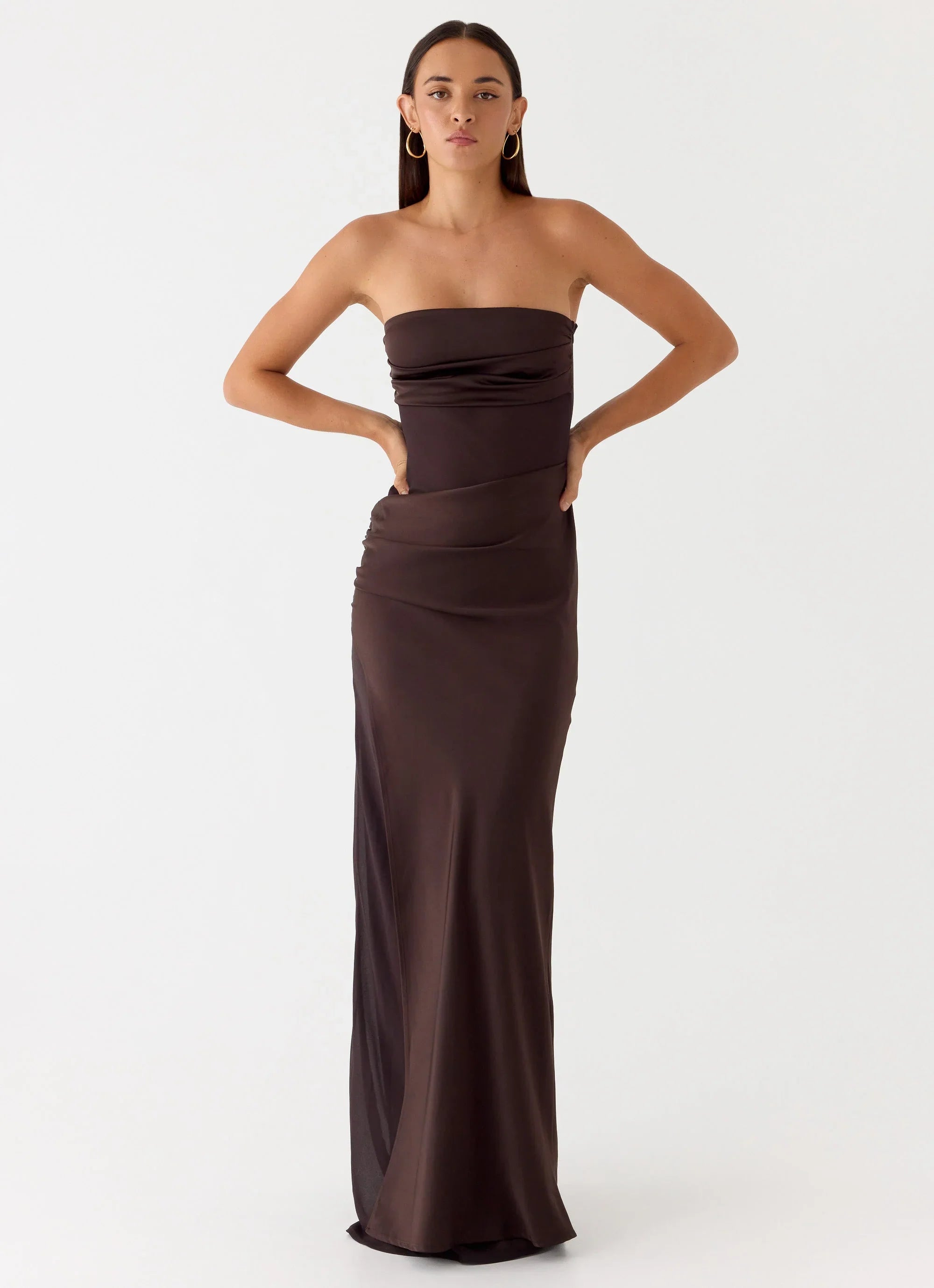 Champagne Skies Maxi Dress Chocolate