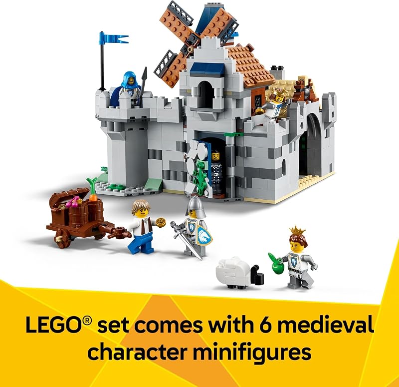 LEGO Creator 3 in 1 Medieval Horse Knight Castle Toy for Kids Building Blocks Learning Toy for Boys Girls Ages 9 3 Storytelling Building Sets in 1 Gift for Birthdays 31168