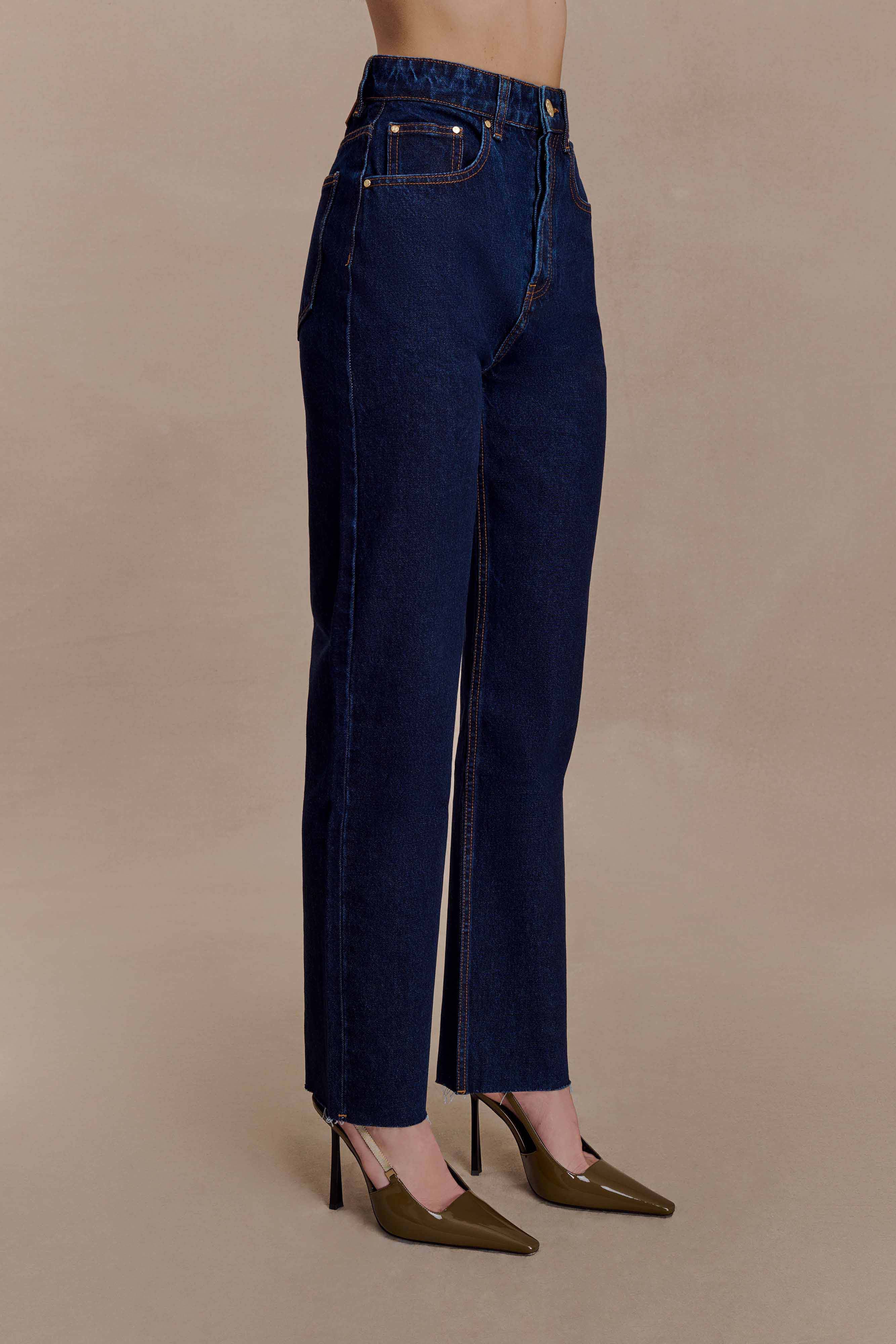 Tina Mom Jean Indigo Blue