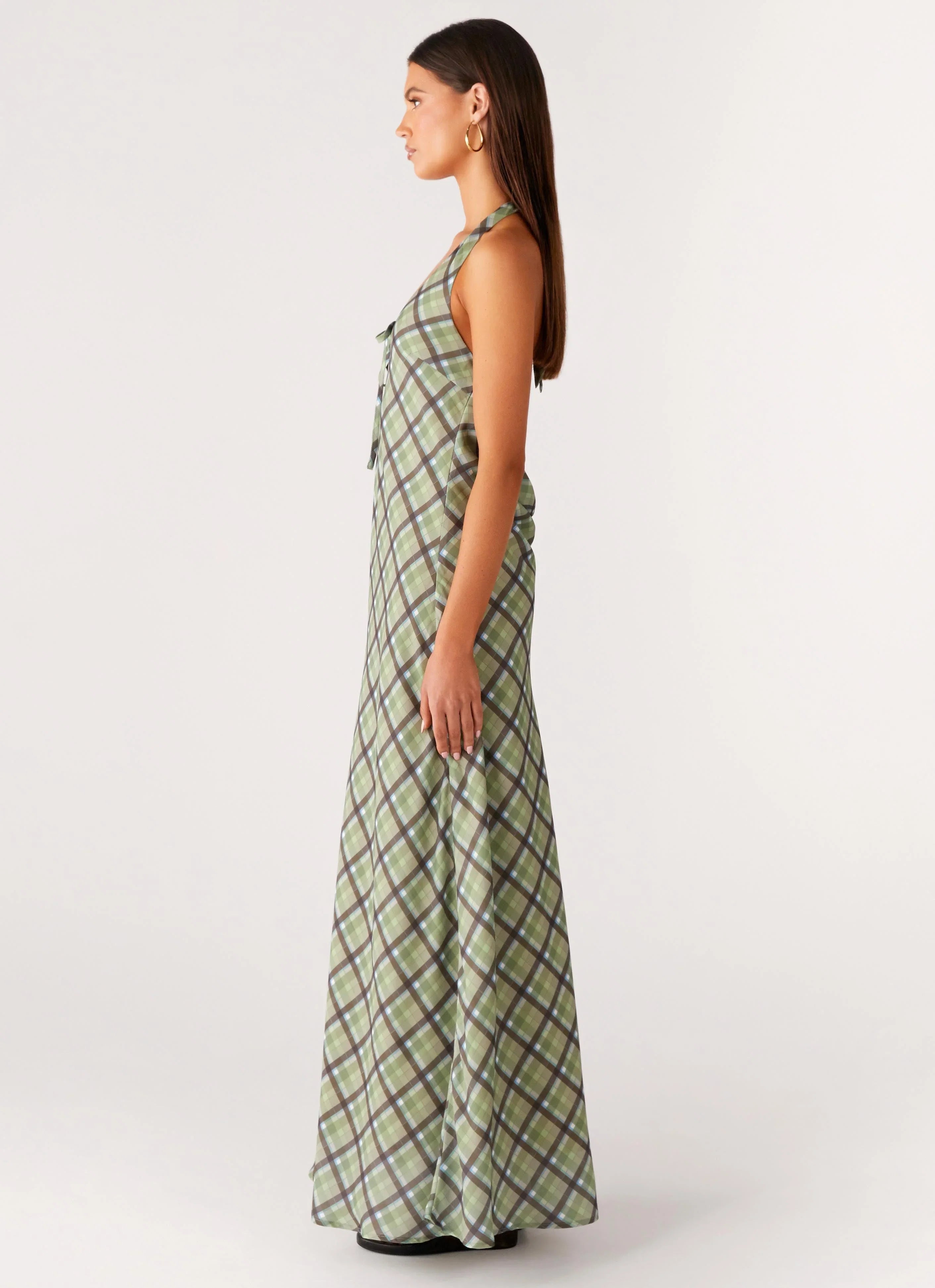 Coralie Maxi Dress Cedar Check