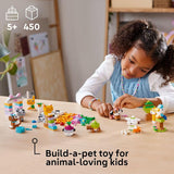 LEGO Classic Creative Pets Building Brick Animals Toy Kids Build a Dog Cat Rabbit Hamster and Bird Gift for Animal Loving Boys and Girls Aged 5 and Up Great Build Together Toy 11034