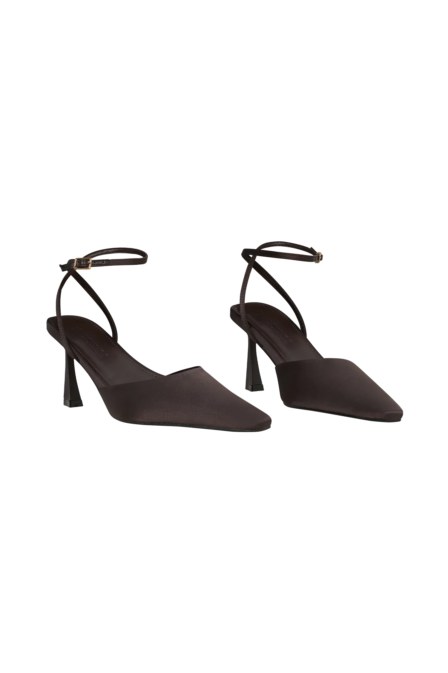 Marley Satin Pointed Heel Chocolate