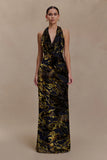 Talila Cowl Front Maxi Dress Velvet Burnout