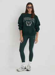 Green Fourth Varsity Relaxed Oversized Sweatshirt