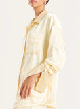 Lemon Oversized Satin Shirt