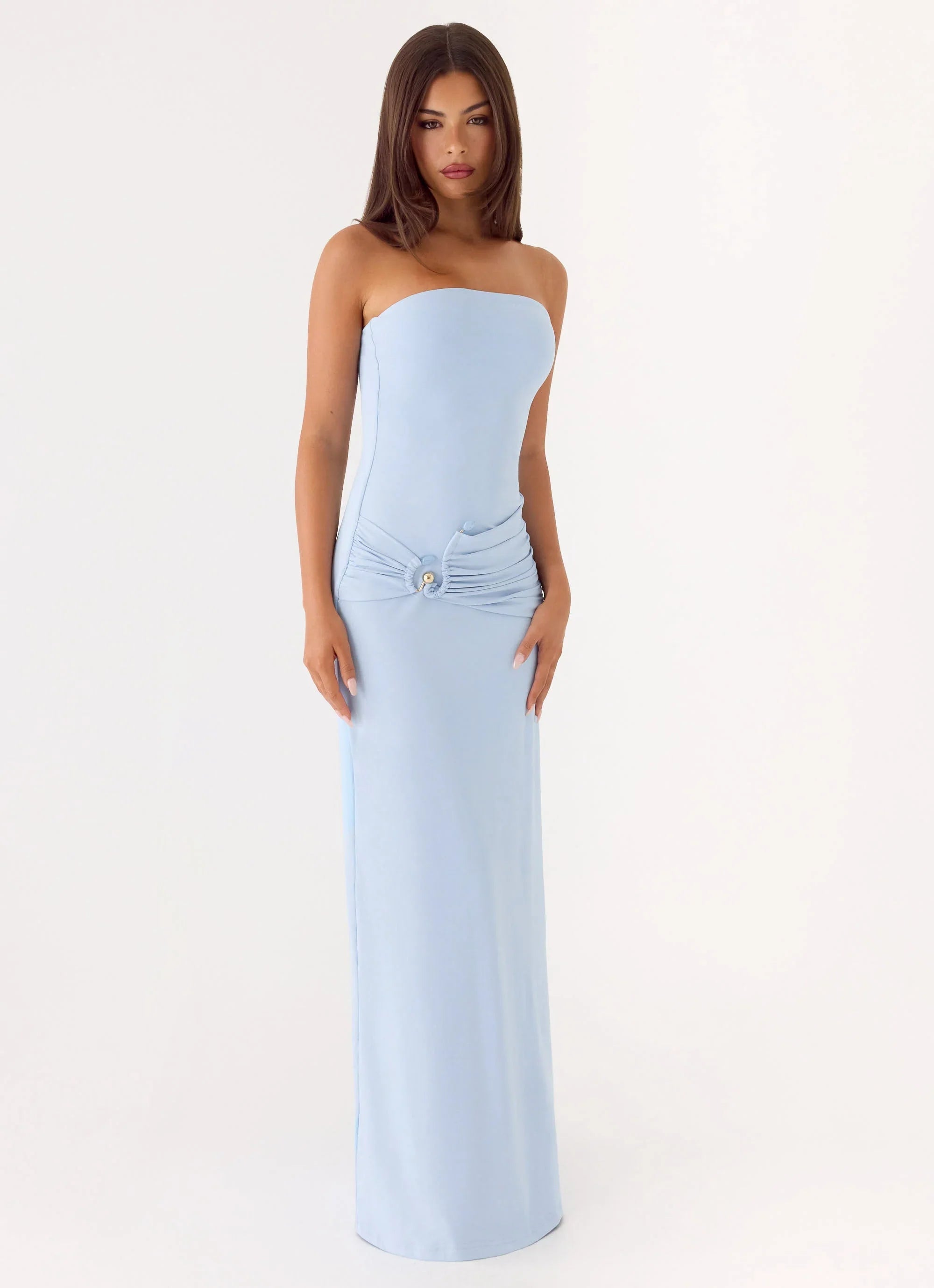 Dimmi Strapless Maxi Dress Blue