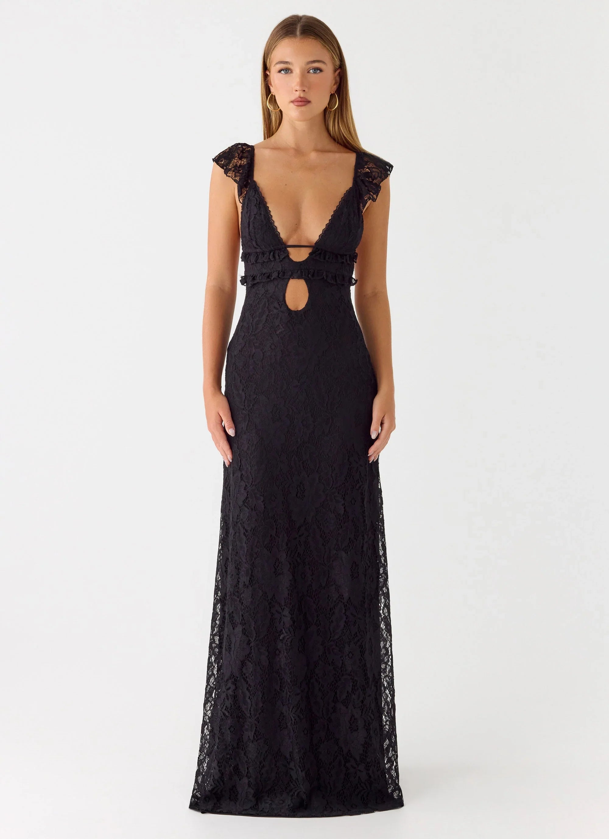 Giulia Lace Maxi Dress Black