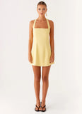 Remi Halter Mini Dress Yellow