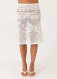 Yanna Midi Skirt White