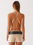 Zira Backless Top Light Beige