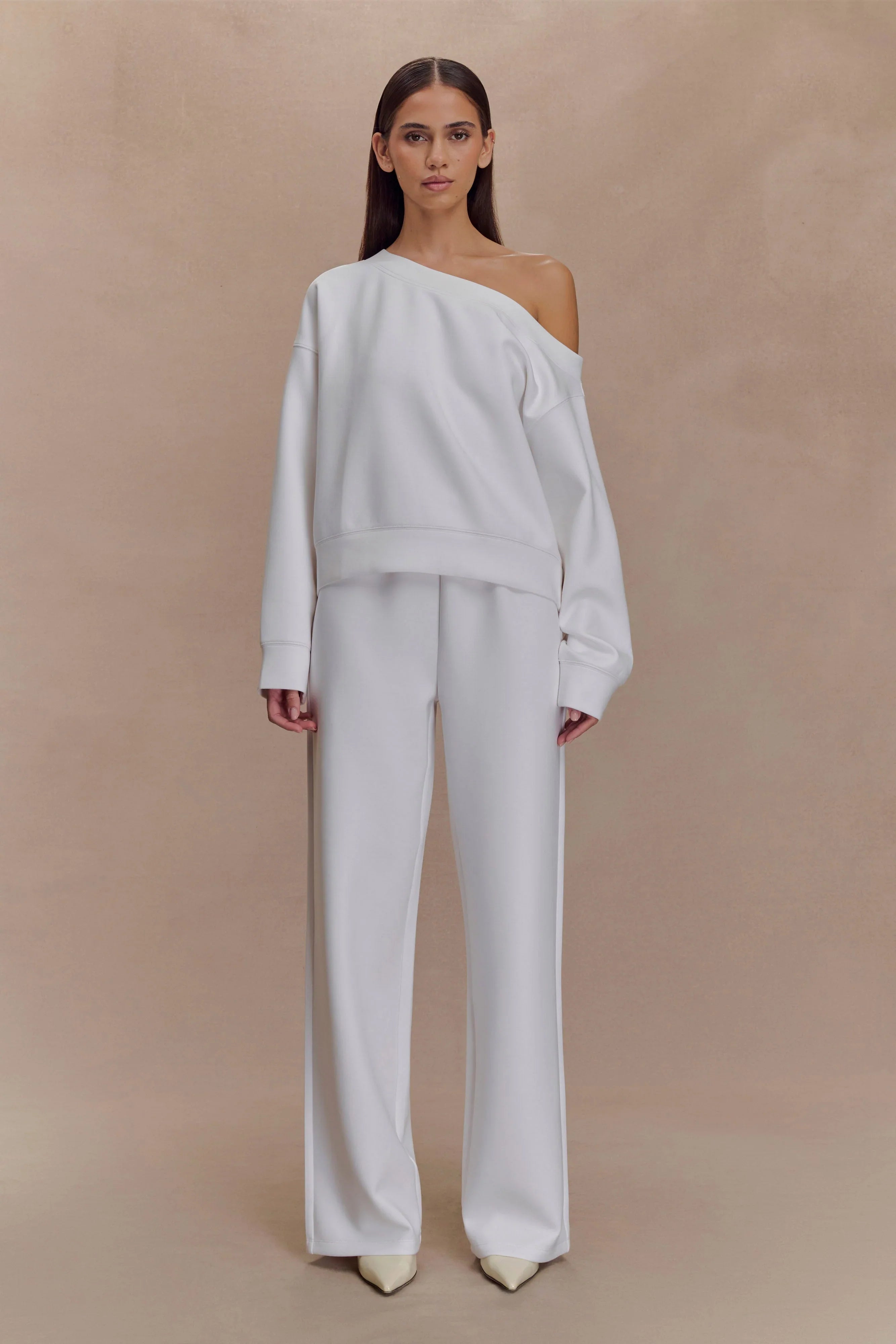 Aiden Slouchy Crew Jumper Ivory