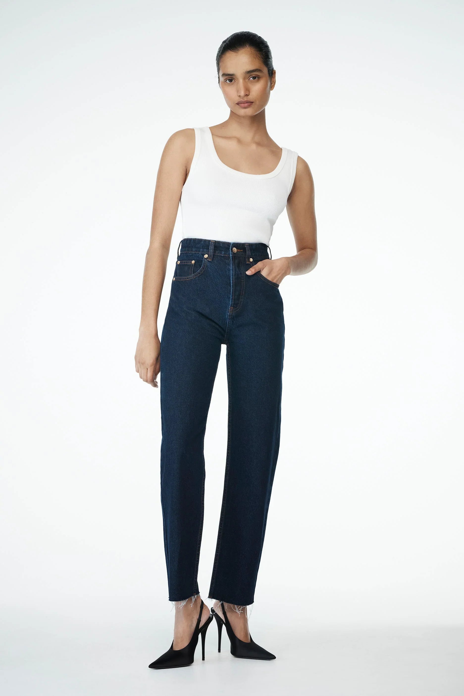 Tina Mom Jean Indigo Blue