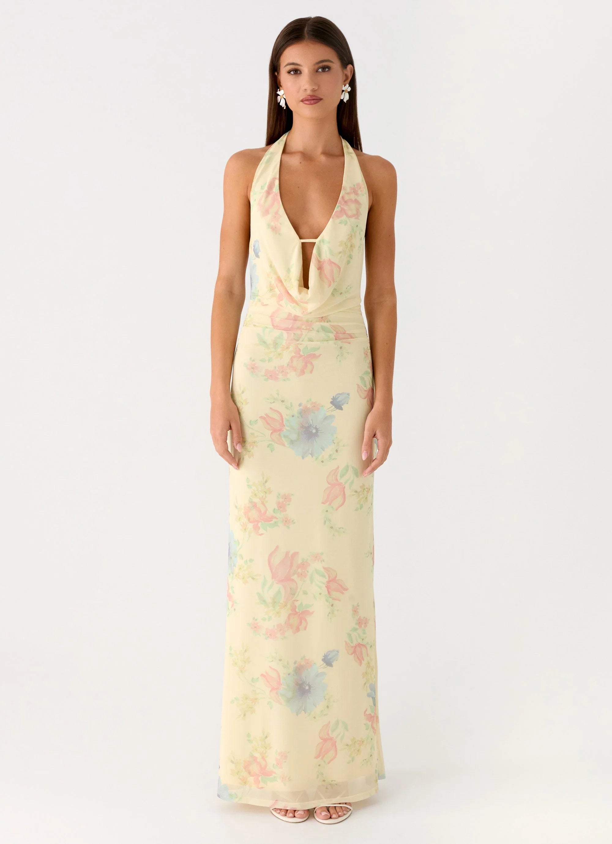 Tedder Halter Maxi Dress Spring Meadow