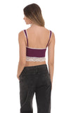 Lace Vest Top in Purple