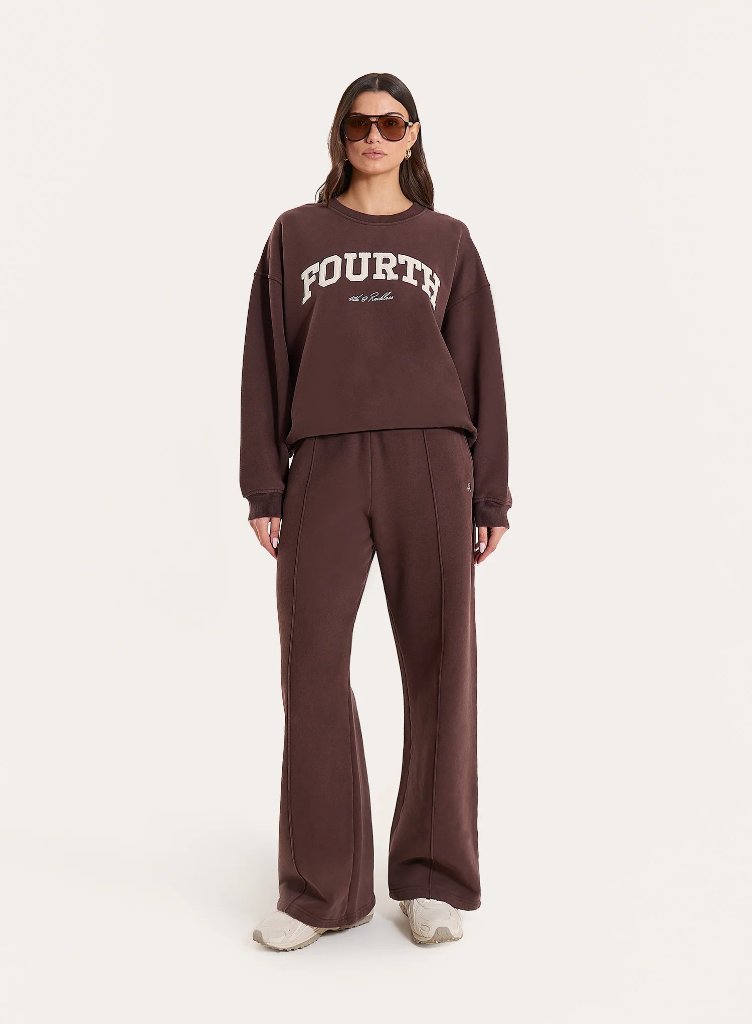 Chocolate Fourth Branded Oversized Sweatshirt