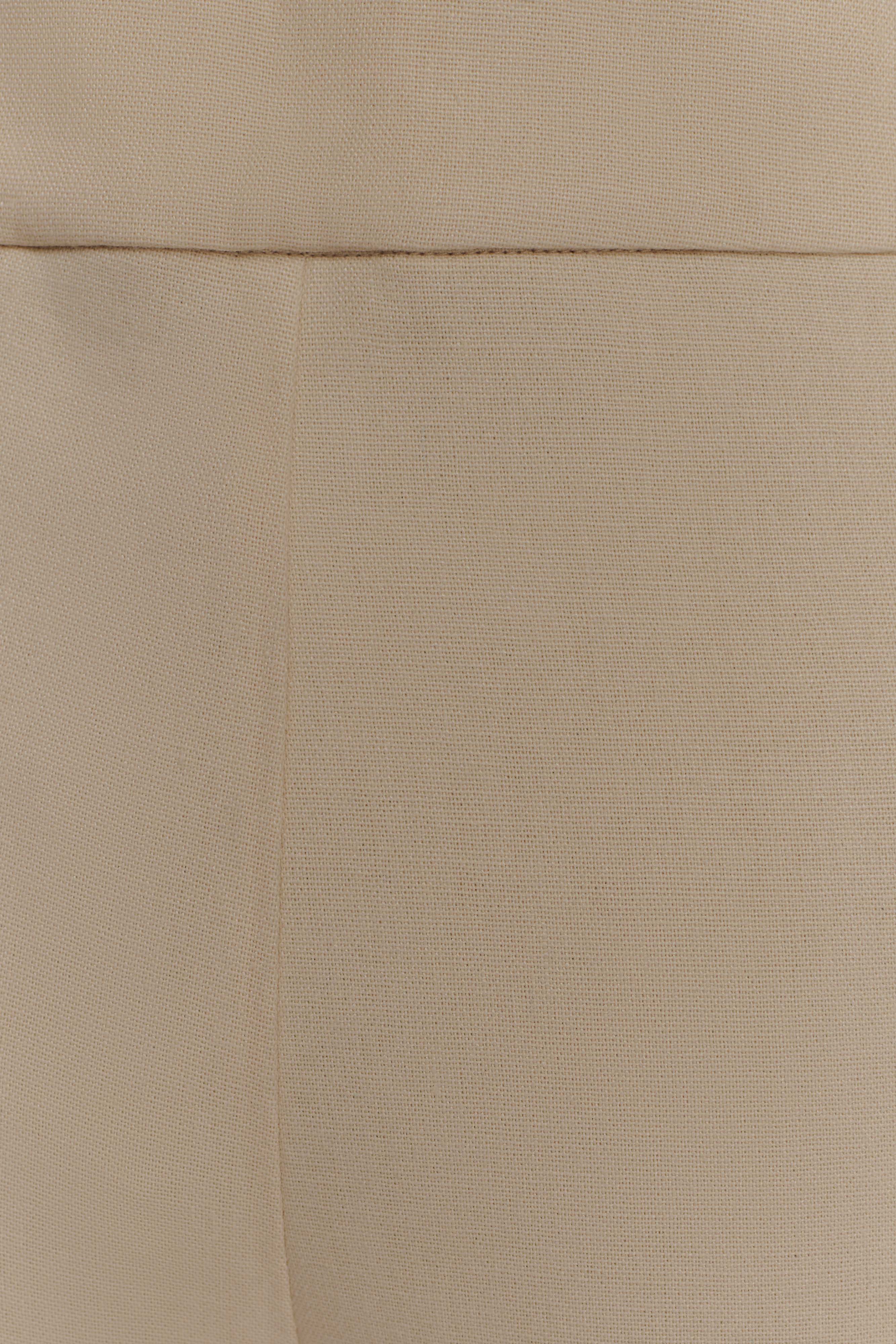 Raya Mid Rise Wide Leg Linen Pant Natural Beige