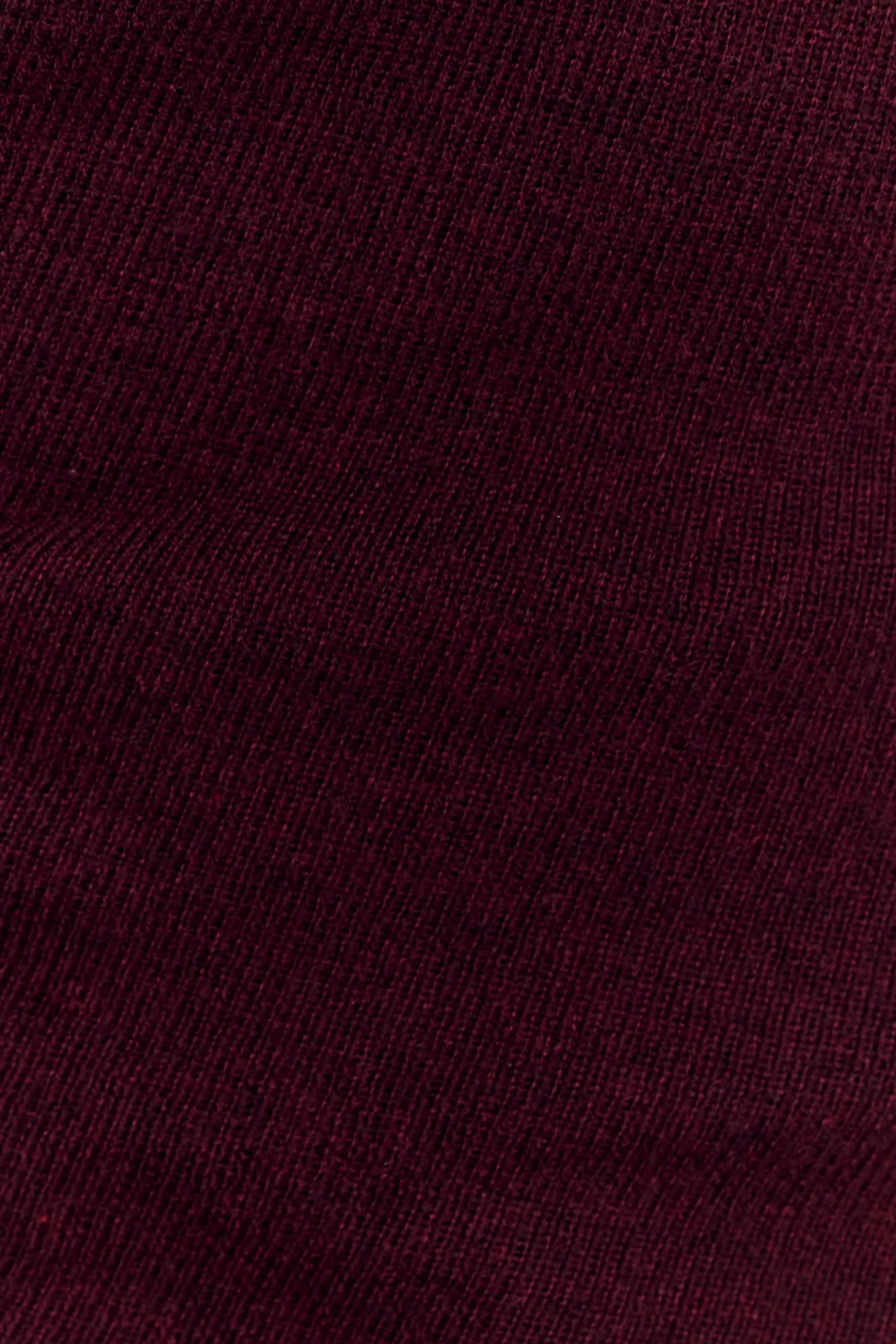 Culver Draped Twist Knit Top Wine