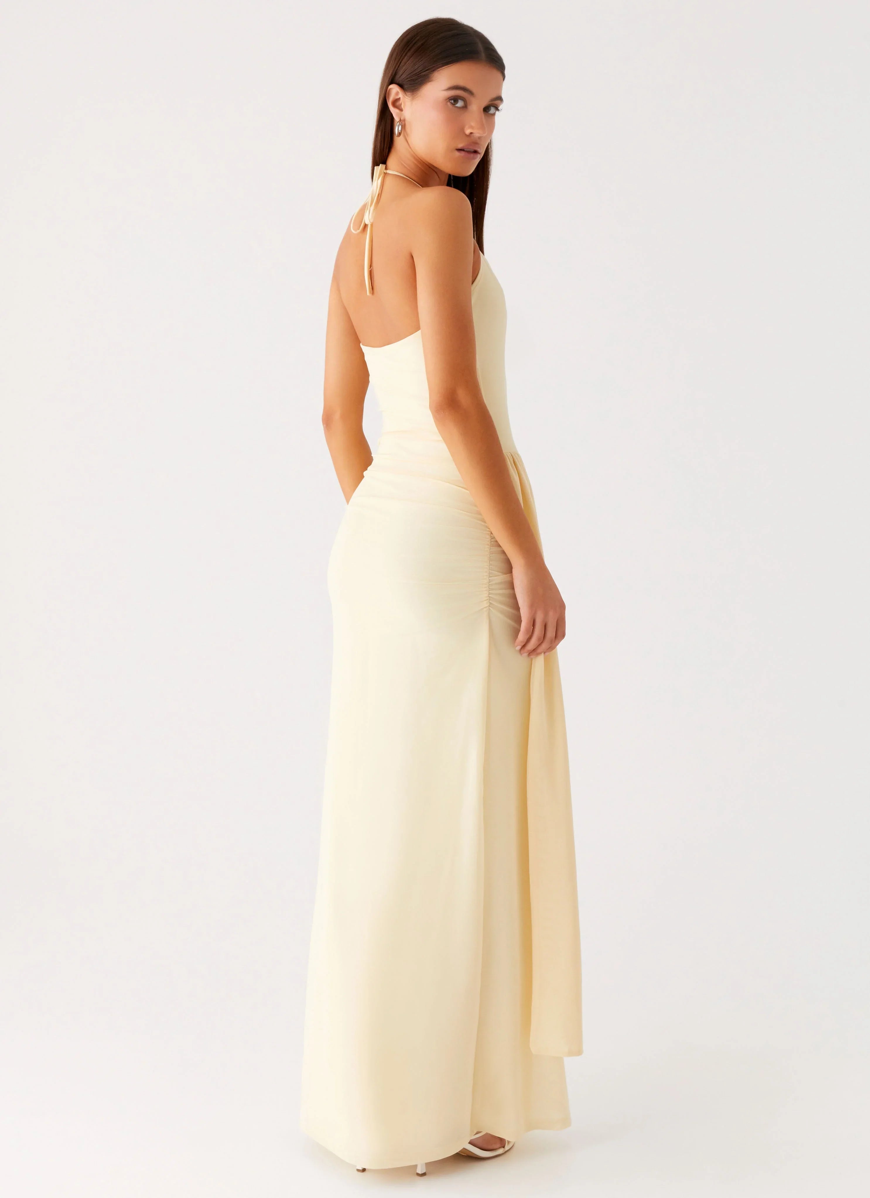 Signal Halter Maxi Dress Sunny Yellow