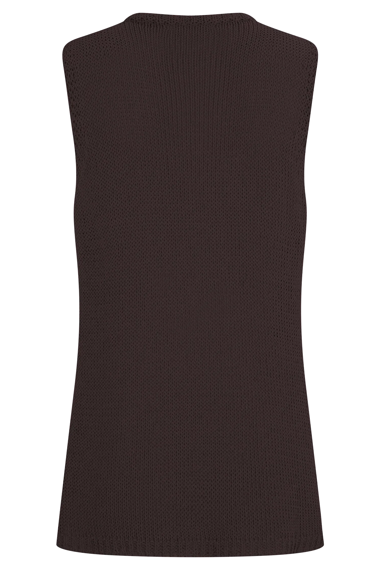 Malani Knit Top With Hardware Chocolate
