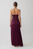 Maura Taffeta And Satin Maxi Dress Wine