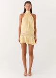 Willow Chiffon Mini Dress Yellow