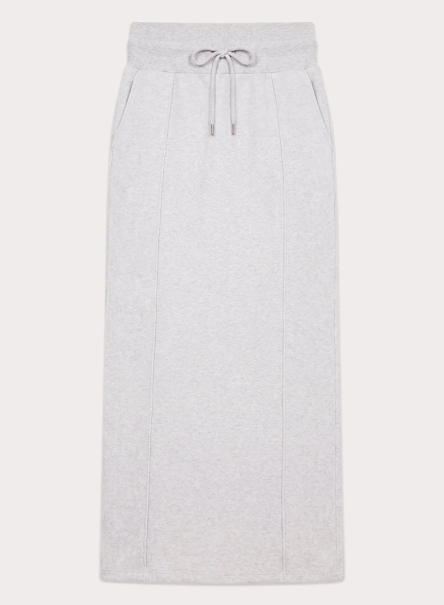 Light Grey Cotton Maxi Sweat Skirt