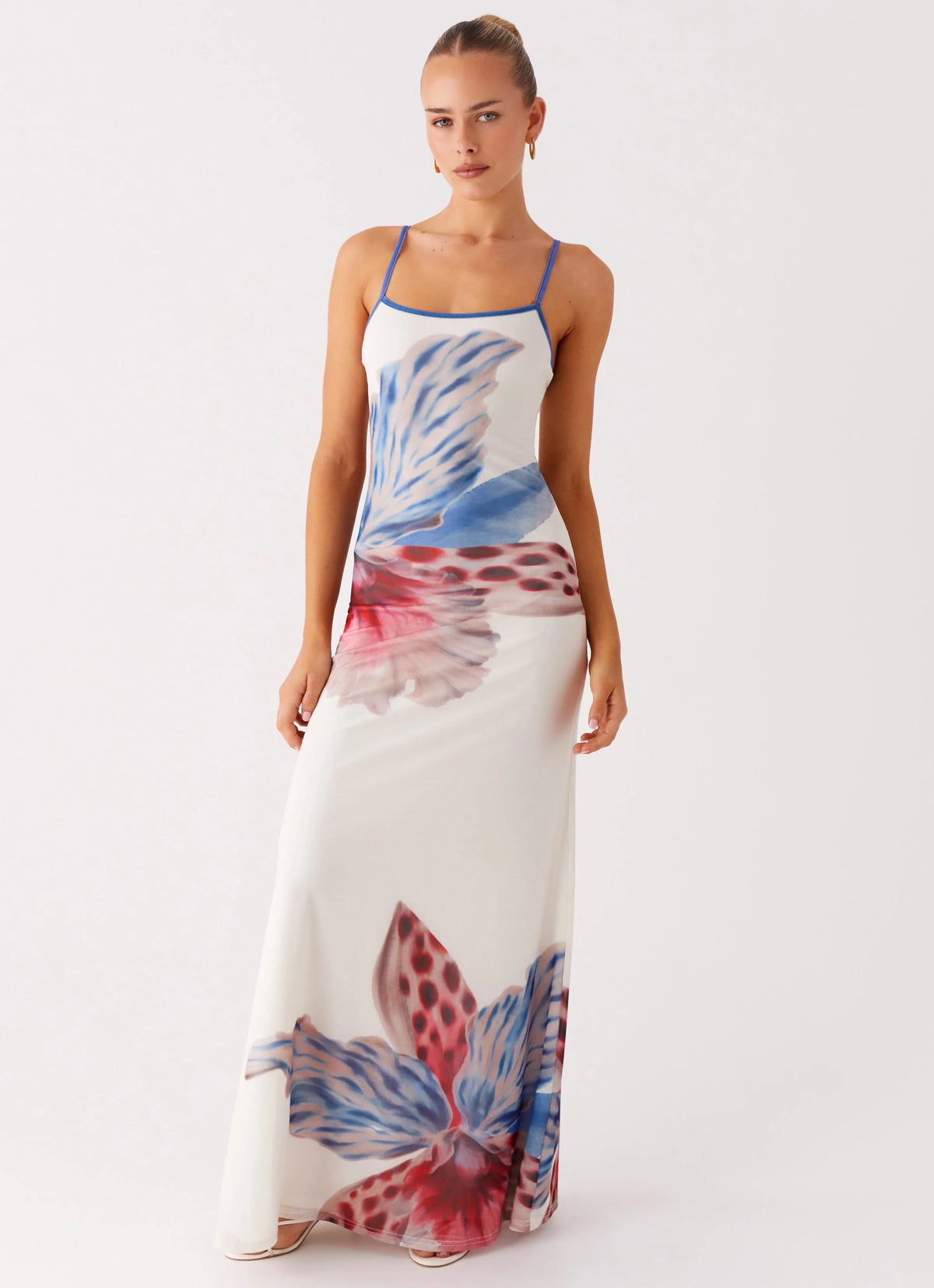 Everett Maxi Dress White Sea Bloom