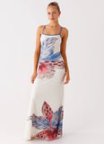 Everett Maxi Dress White Sea Bloom