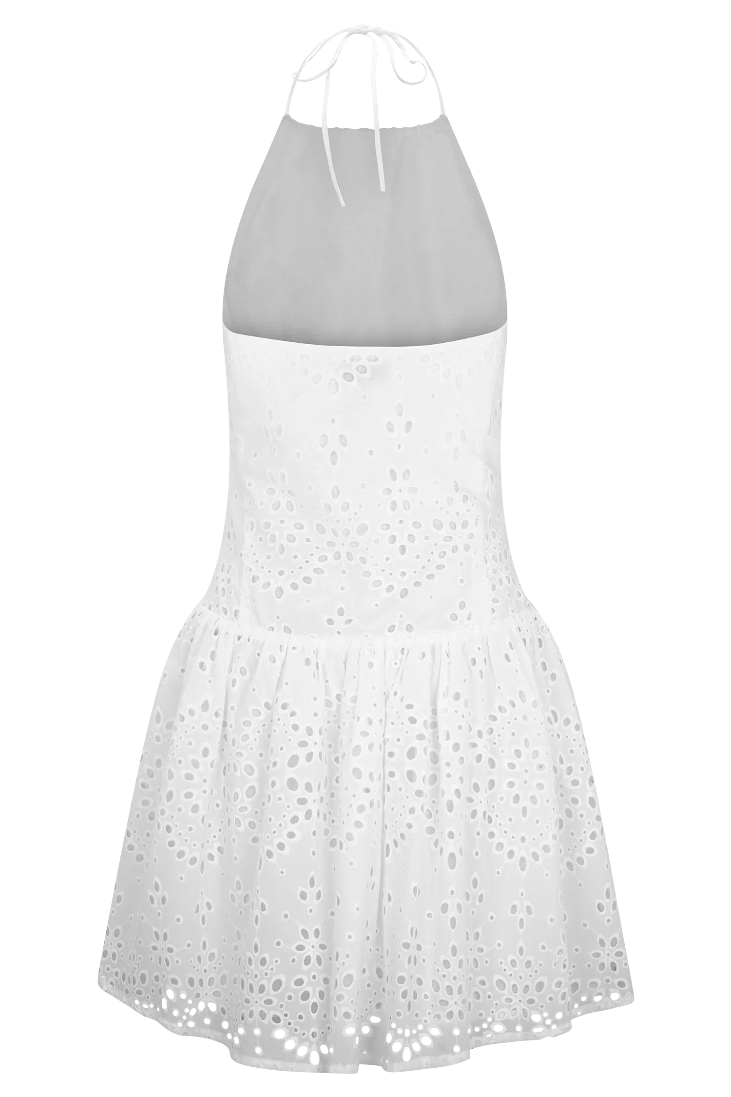 Carlina Broderie Mini Dress White