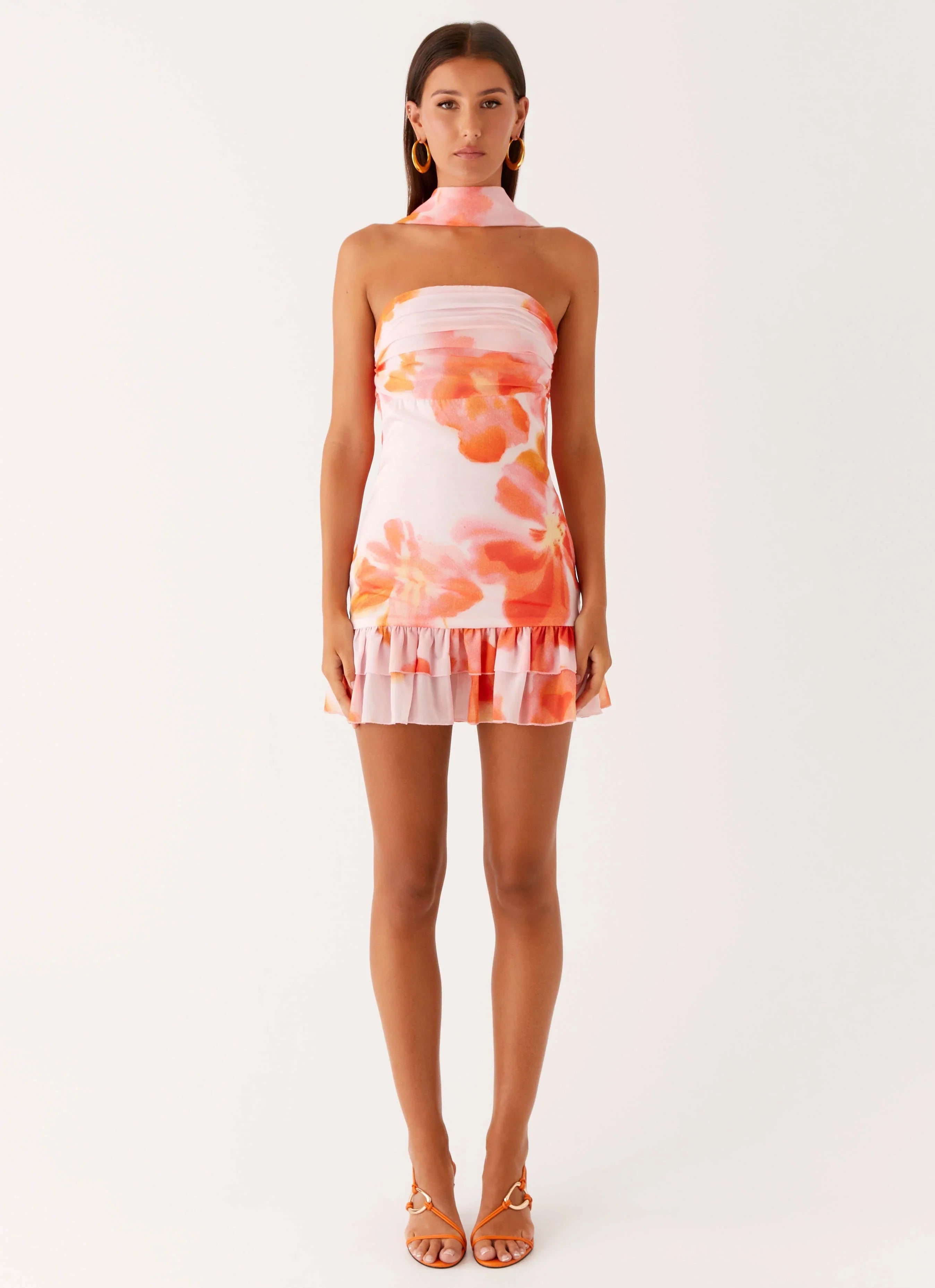 Manon Scarf Mini Dress Blushing Blossom