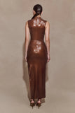 Veronica Sequin Midi Dress Chocolate