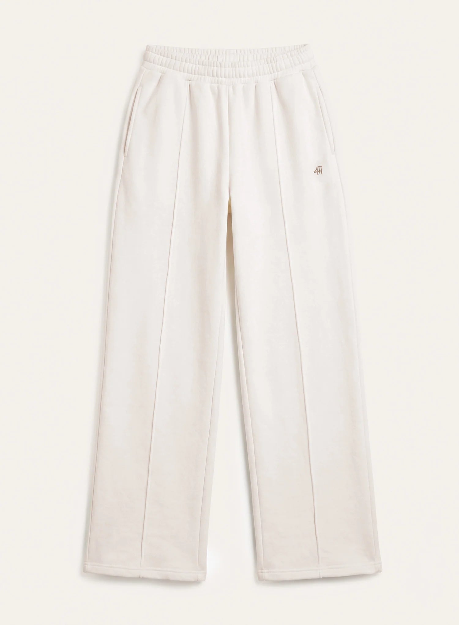 White 4th Wide Leg Branded Joggers