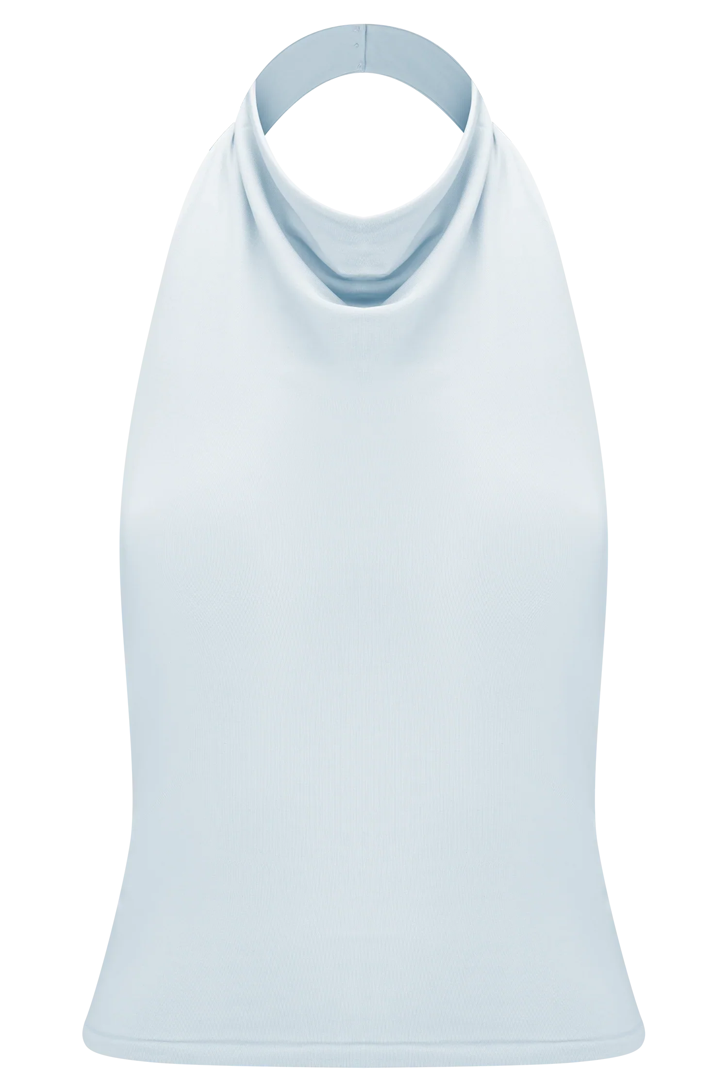 Calandra Slinky Halter Top With Hardware Pale Blue