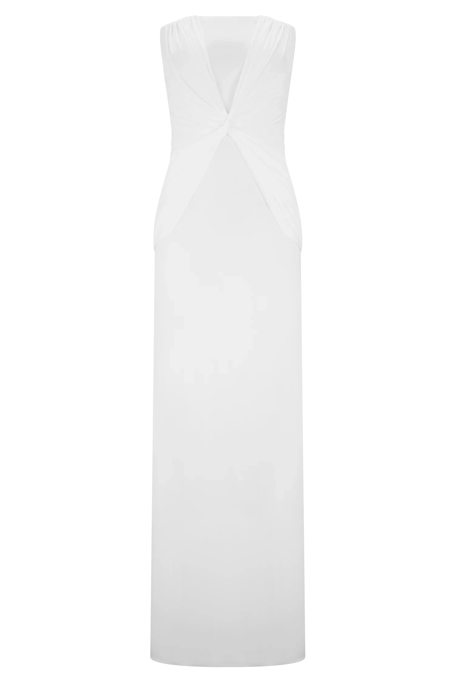 Mirren Strapless Slinky Maxi Dress White