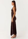 Koka Lace Maxi Dress Cool Chocolate