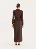 Chocolate Bust Detail Long Sleeve Top